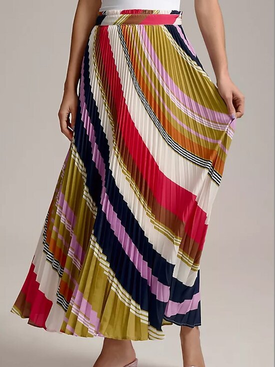Maeve Dresses & Skirts - Isobel silken pleated skirt by maeve anthropologie size 14 like new